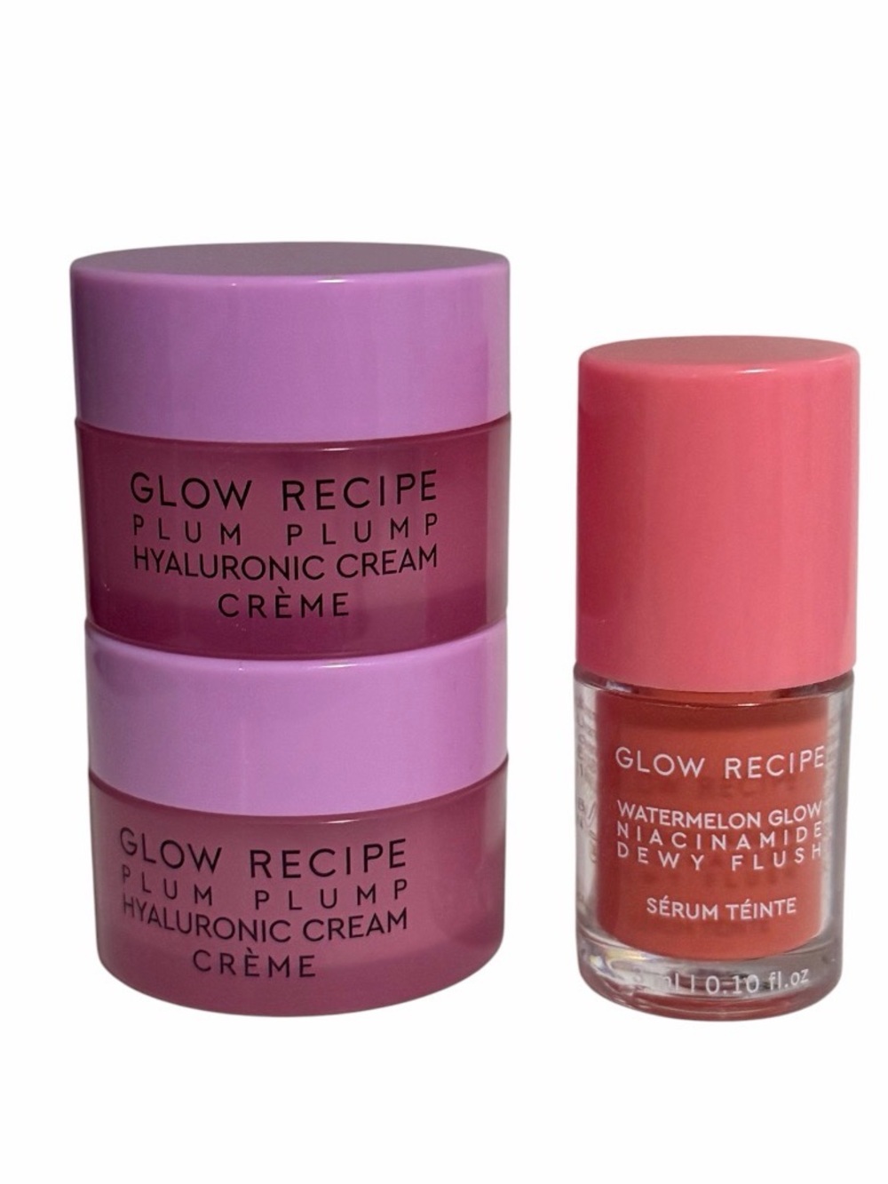Glow Recipe Plum Plump Hyaluronic Cream & Watermelon Glow Dewy Flush Bundle